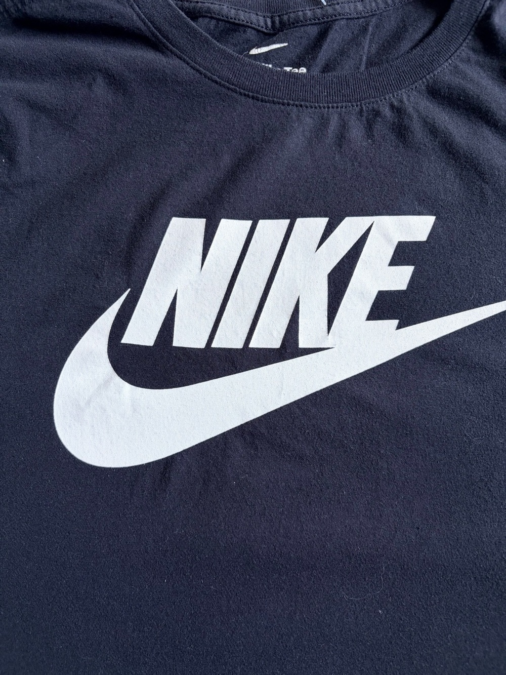 Nike Black Short-Sleeve Tee with White Swoosh
